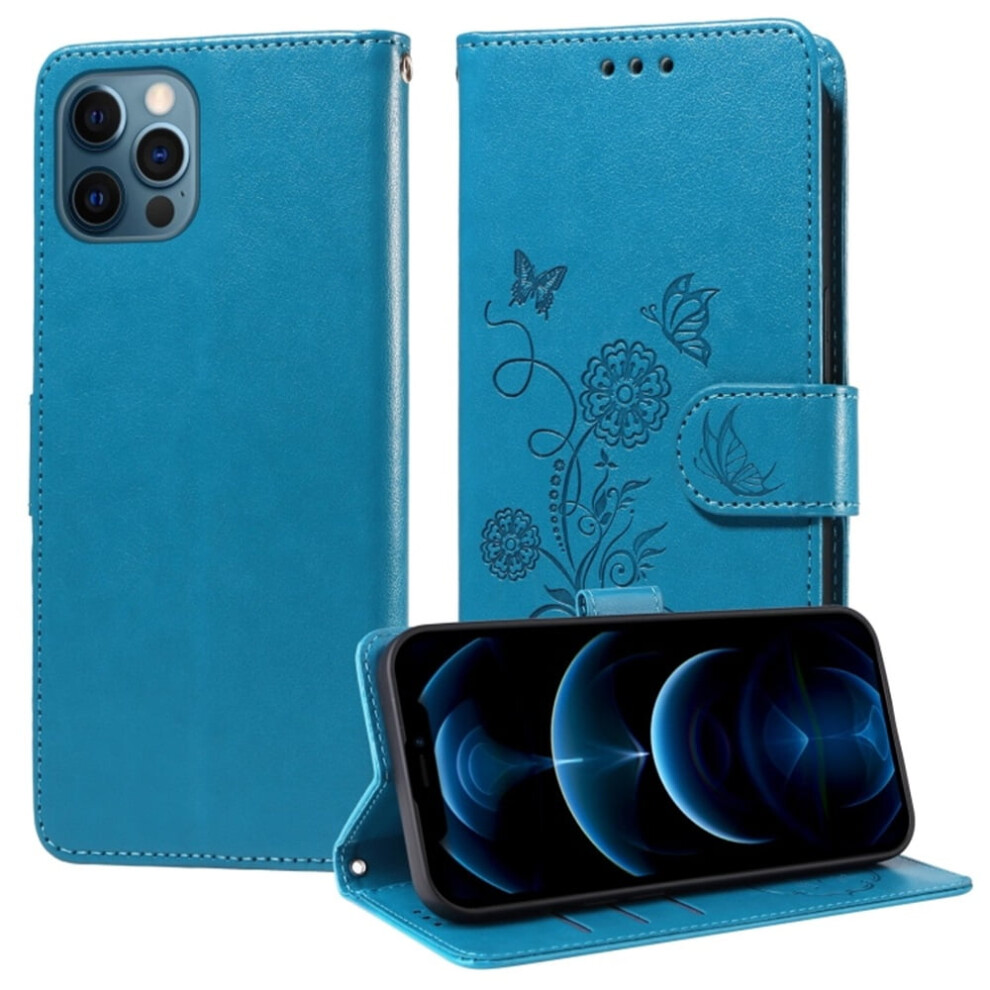 Butterfly Flower Leather Flip Case For Iphone 12/12 Pro 913211556849