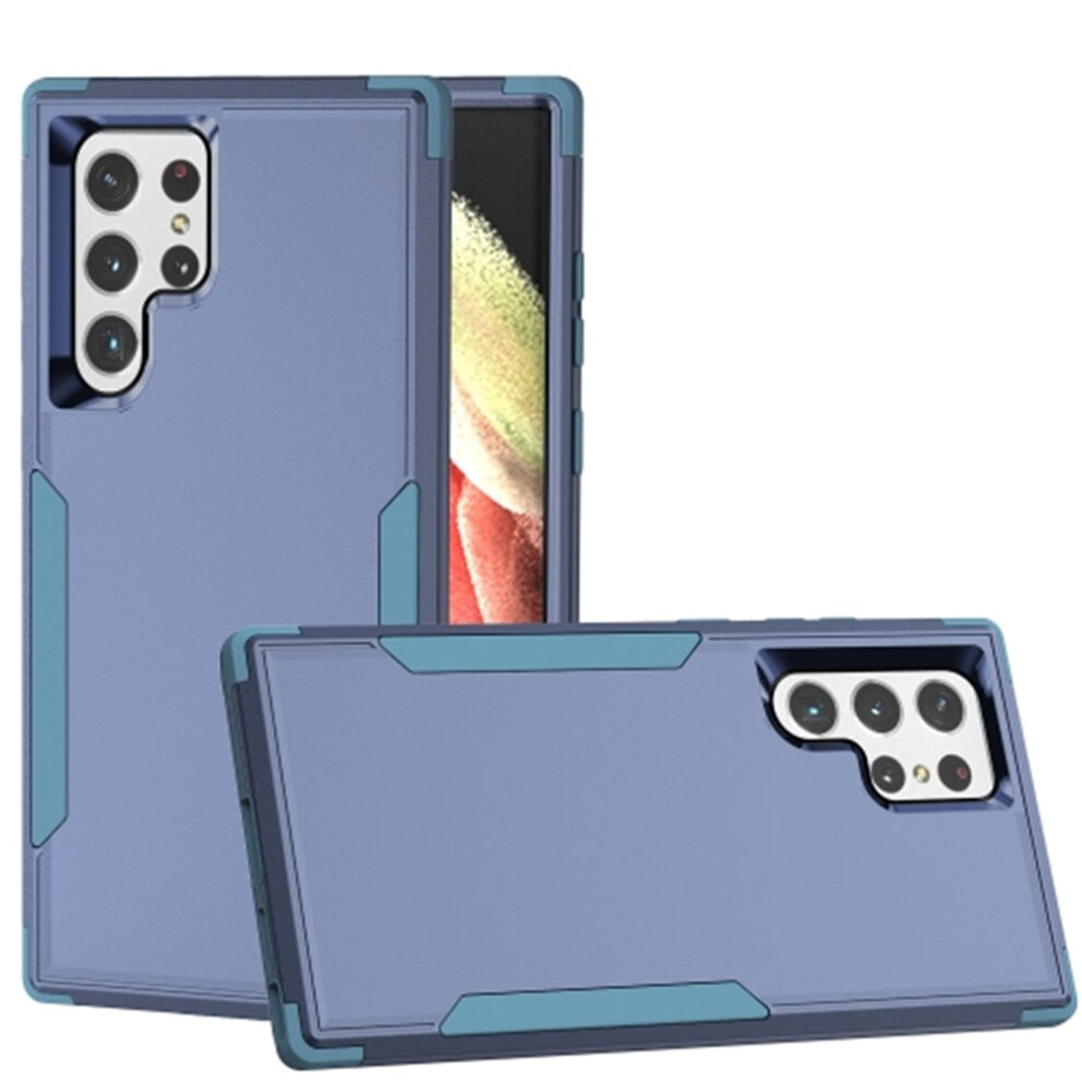 Heavy Duty 3-Layer Bumper Case Compatible With Samsung Galaxy S22 Ultra 5G Â Shockproof, Dropproof, Full-Body Rubber Armor, +Mint Blue 9327961732223