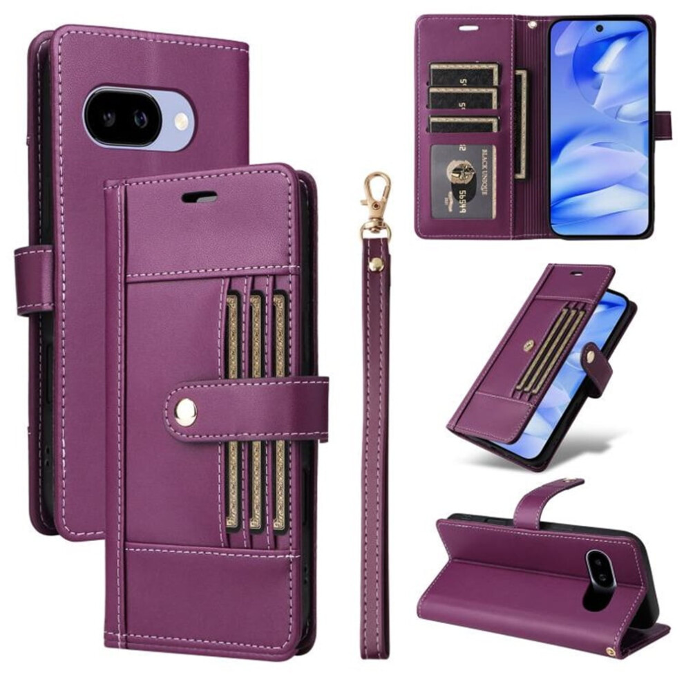 Rfid Blocking Leather Purse Case For Google Pixel 9A 6.3" 913211557471