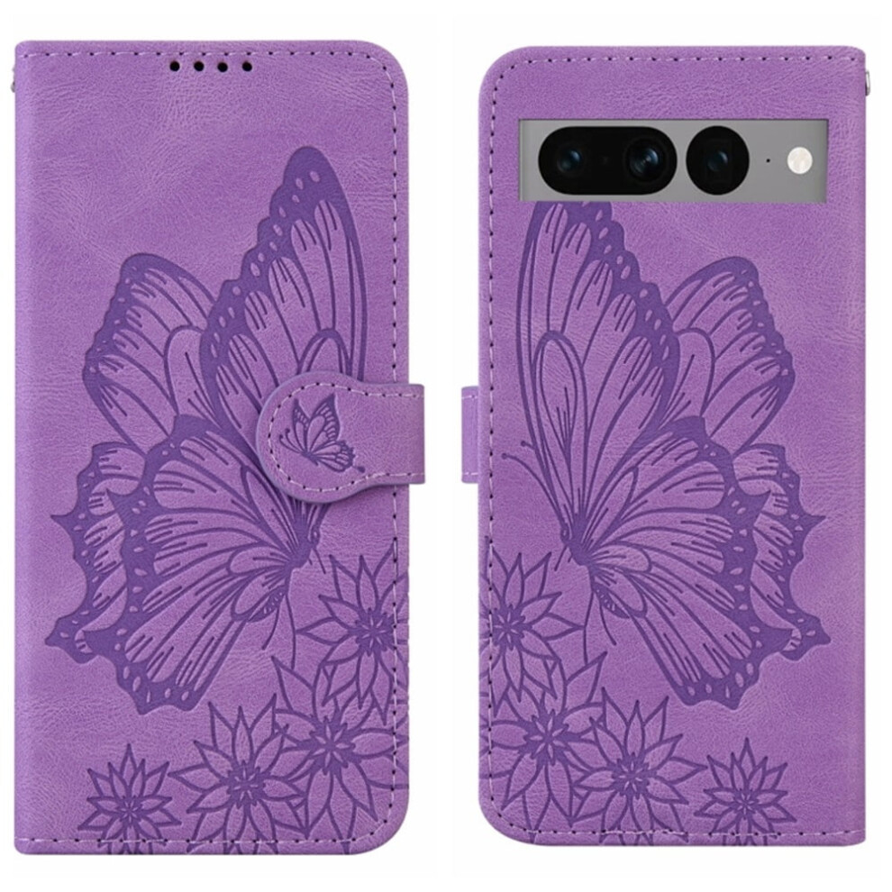 Pu Leather Flip Wallet Case For Google Pixel 7 Pro 5G Purple 913211557174