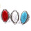Boho Knuckle Ring Vintage Oval Turquoise Silver Plated 1