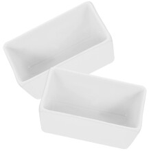 2 Pcs Portable Dispenser Dispenser Container Sugar Bowl 9.50X7.00X5.00CM White