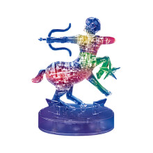 3D Crystal Puzzle with LED Lights - 118pc Zodiac Stars,Challenging Adult Puzzle, Night Light & Desk Decor for Teens 14+ L