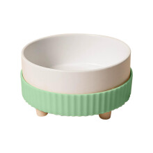 Ceramic Pet Heated Bowl, Winter Warm Food/Water Dish, Elevated Design for Neck Protection, Easy-Clean & Durable, Compatible with Cats/Dogs
