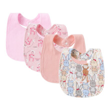 4pcs Newborns Drooling Bib Breathable Burp Cloth for 0-24 Months Baby Comfortable Saliva Towel for Toddler