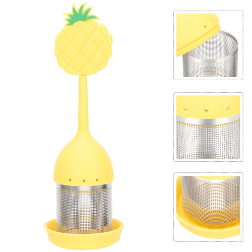 Adorable Tea Strainer For Loose Leaf Tea Creative Pineapple Design Fine Mesh Filter For Home Office