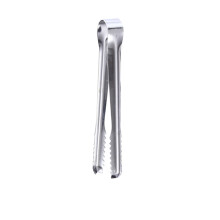 Stainless Steel Ice Tongs Compatible with Sharp Grip Teeth for Ice Buckets, Sugar, Olives & Garnishes – 0.39x4.92"