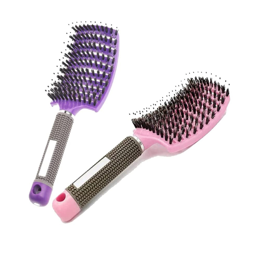 Vormey Ultra Detangler Brush for Wet or Dry Hair Purple Pink