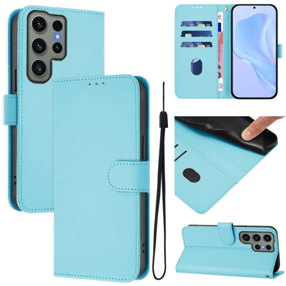 Pu Leather Wallet Case For Samsung Galaxy S23 Sky Blue 975221393500