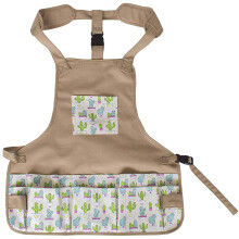 Tablier enfant lavable en tissu respirant, bretelles réglables, poches avant, résistant, taille universelle, design pratique, imperméable et