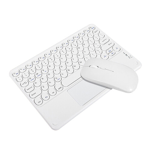 Mini Bluetooth Keyboard Quiet Typing Slim Design Rechargeable Battery Scissor Key Structure Wireless Connection Multi Device Compatibility Ergonomic