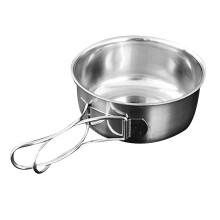 Folding Stainless Steel Cookware, Durable Stainless Steel Cup For Outdoor Adventures, Multipurpose Camping Cook Pot That Offers Cooking Flexibility