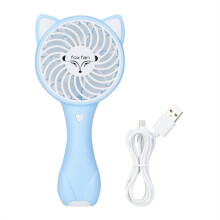 Adjustable Speed Fan for Women Men, LED Display Fan, Rechargeable Handheld Fan, Suitable for Home Office Outdoor Use, Blue, 3Speeds, Compact