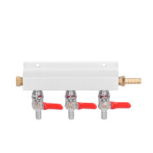 Aluminum Body Beer Distributor For Seamless Gas Distribution, Multiway Gas Splitter Ensures Even Pressure Across Multiple Lines, High-Quality Brewing