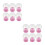 12Pcs Pink Plastic Snow Globe Display Jars for DIY Keepsake 1