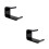 2Pcs Black Headset Rack Acrylic Headphone Stand with Double-Sided Tape 1
