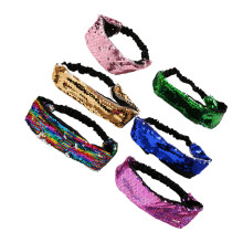 Sequin Headband For Women Hair Bands Random Color 6pcs
