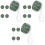 15Pièces Bouquet Vert Plastique Mousse Support Floral 5