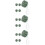 15Pièces Bouquet Vert Plastique Mousse Support Floral 10
