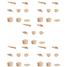 5Sets Holz-Spielgeschirr Set Kinderküche Spielzeug Gelb