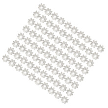 500Pcs Silver Spacer Caps Durable Metal End Caps for Jewelry Making