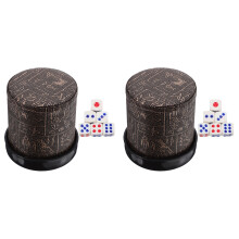 2Ensembles Gobelets À Dés ABS Marron, Accessoire Parfait Pour Jeux