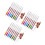 24Pièces Marqueurs Pailletés Multi Couleurs Plastique Double Lignes 1