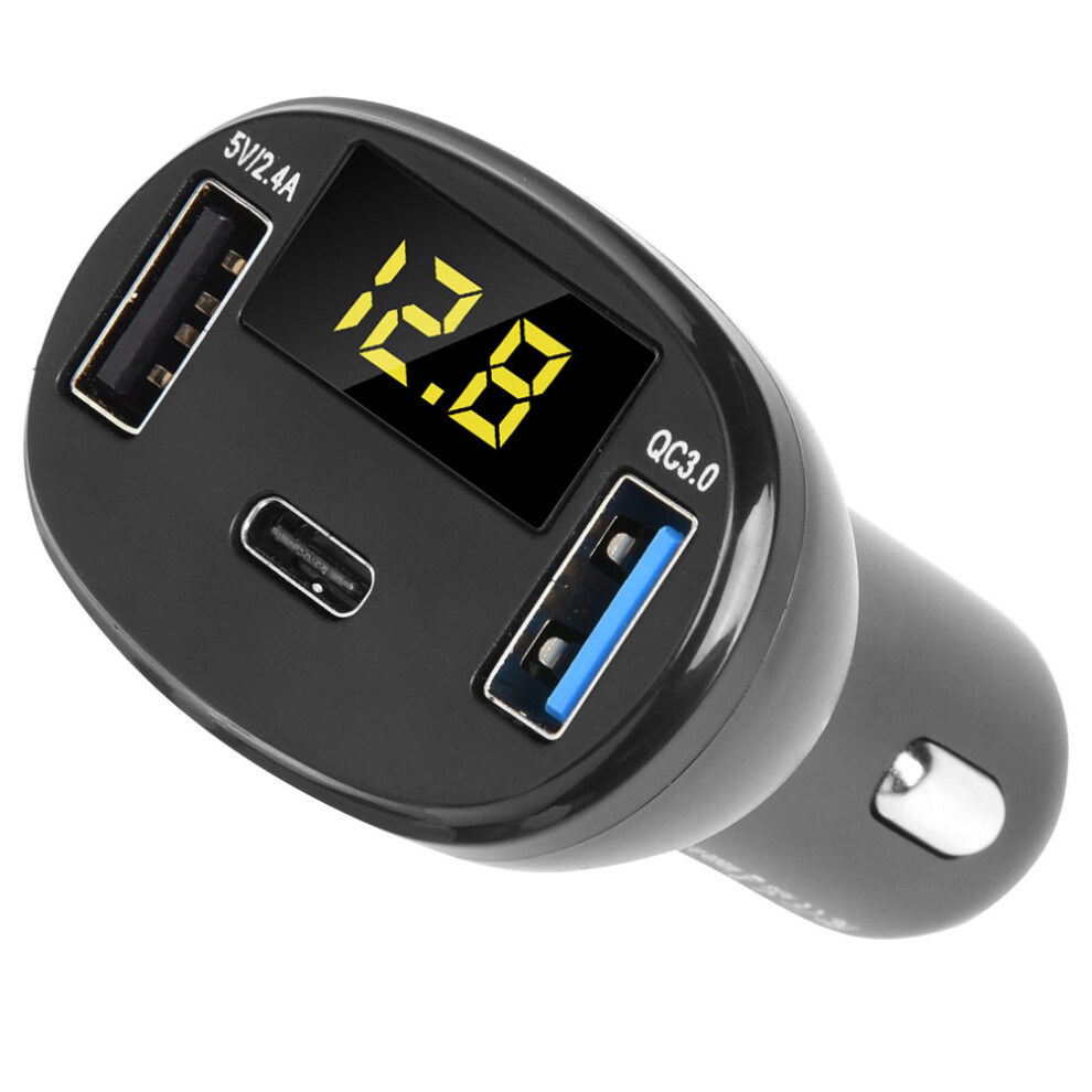 Car Cigarette Lighter Adapter 5V/2.4A Dual Usb Qc3.0 Fast Charger Universal 4281392767528