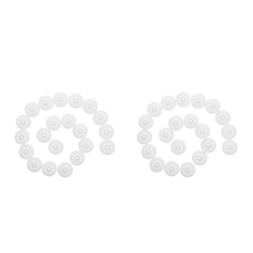 80Pcs Versatile White Plastic Dual Layer Pulley Wheels for DIY Use