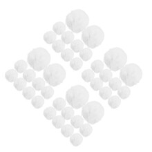 48Pcs White Faux Pom Poms Shoe and Hat Clips Plush Decorations