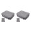 2Pcs Grey Polyester Electronic Organizer Bag for Travel Cable Storage 1