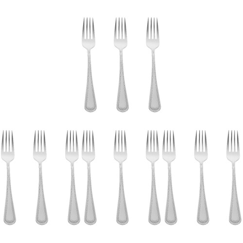 12 Pcs Small Metal Fruit And Dessert Forks For Cake Serving