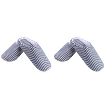 2Pcs Blue Cotton Keep Warm Slippers Fluffy Soft Breathable Home Shoes