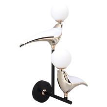 Vogelvormige wandlamp met metalen voet, Scandinavische stijl slaapkamerverlichting voor woonkamer, slaapkamer, kinderkamer, keuken, bar, gang, hotel