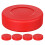 5Pcs Red Rubber PVC Hockey Pucks Low Rebound Matte Training Pucks 1