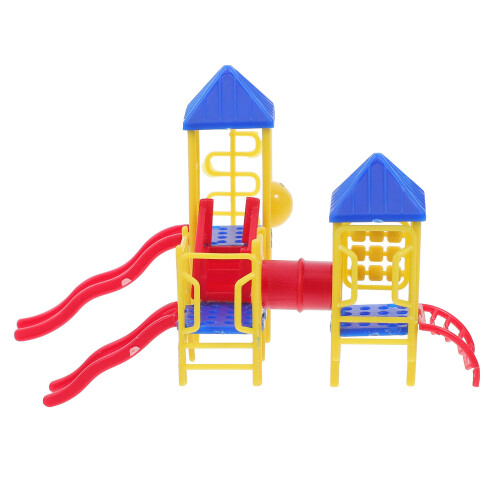 3Sets Plastic Miniature Playground Decor Assorted Ornament