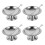 4Sets Silver Stainless Steel Footed Ice Cream Cups for Home Dining 1