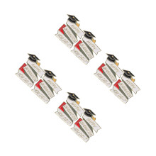8Pcs Multi Color Zinc Alloy Graduation Cap Badges Creative Lapel Pins