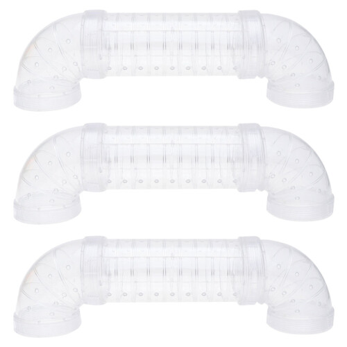 3Pcs Modular Transparent Hamster Cage DIY Tunnel Toy for Hamsters