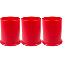 3Pcs Red Plastic Chopstick Holder Household Utensil Storage