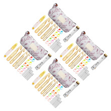 4Sets Multi-Color Crochet Hook Kit with Comfortable Grip and Carry Bag