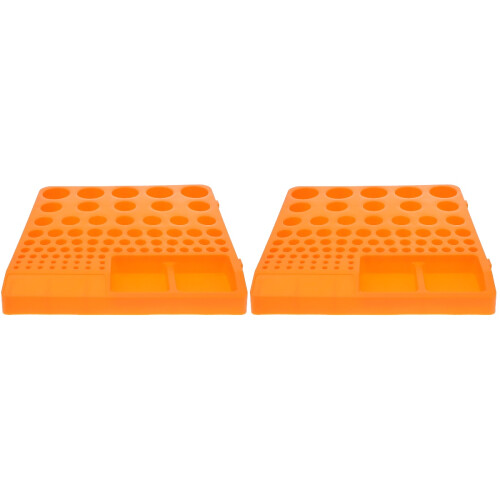 2Pièces Outil Rangement Embouts Orange Durable 2