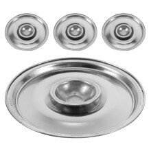 4Pcs Stainless Steel Pot Covers Tight Fit Lids for Cooking Pans Silver