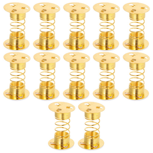 12 Pcs Spring Base Doll Child Metal Tabletop Honeycomb Ornaments