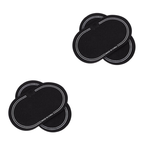 4Pcs Black Protective Drum Sticker Pads for Drum Kit Supplies