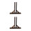 2Pcs Wooden Fence Base Coffee Color for Garden Stable Support Stand 1