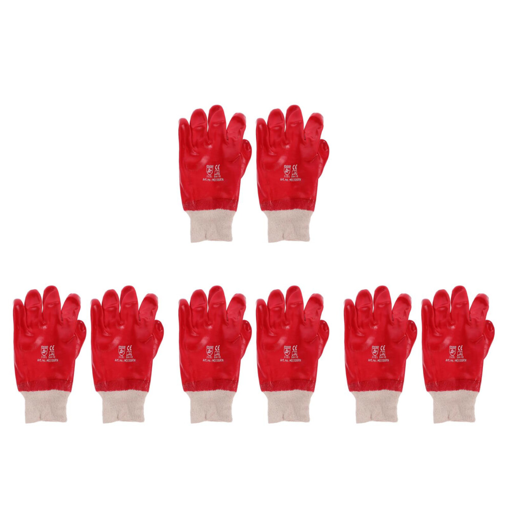 4Pairs Durable Red Pet Training Anti-Bite Gloves Hand Protection 3711780842144