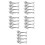 20Pcs Alloy Chopstick Rack Sturdy Tableware Organizer in Silver 1
