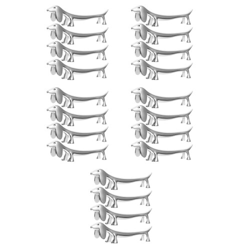 20Pcs Alloy Chopstick Rack Sturdy Tableware Organizer in Silver