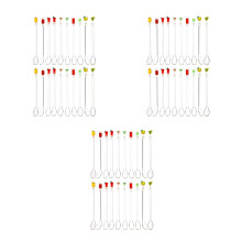 60Pcs Acrylic Coffee Swizzle Sticks Reusable Mixing Spoons Multi-Color